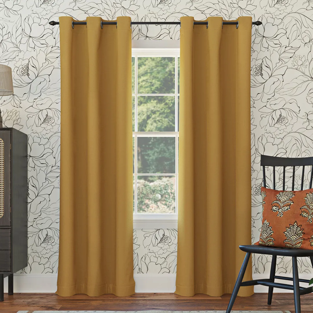 Wayfair Basics Blackout Grommet Curtain Panel Wayfair Basics® Curtain Color: Gold Size per Panel: 54" W x 84" L