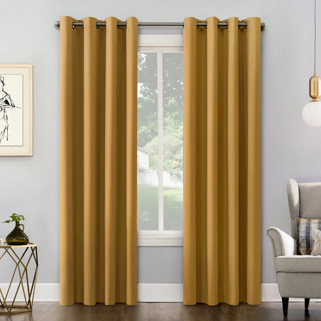 Wayfair Basics Blackout Grommet Curtain Panel Wayfair Basics® Curtain Color: Gold Size per Panel: 54" W x 84" L