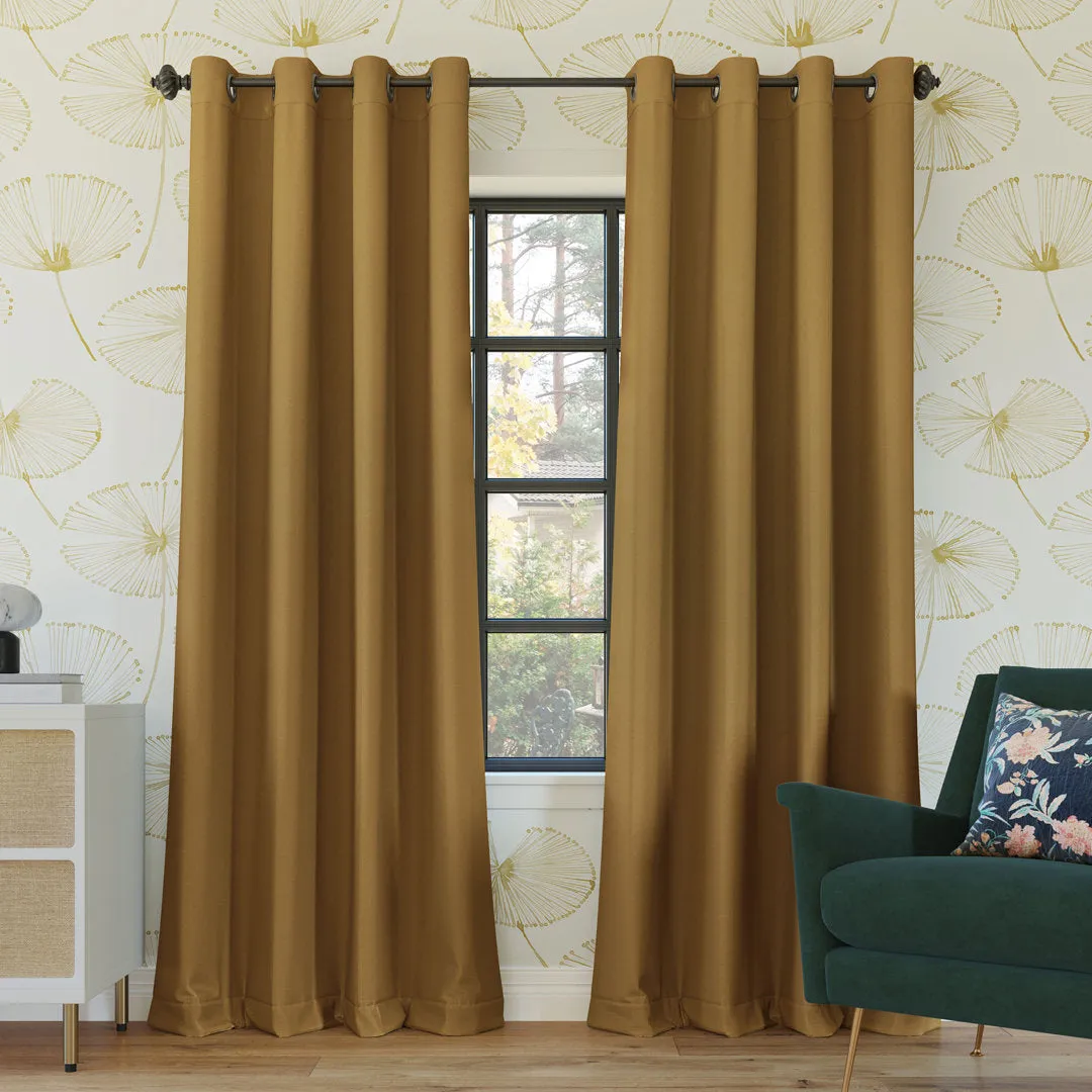 Wayfair Basics Blackout Grommet Curtain Panel Wayfair Basics® Curtain Color: Gold Size per Panel: 54" W x 84" L
