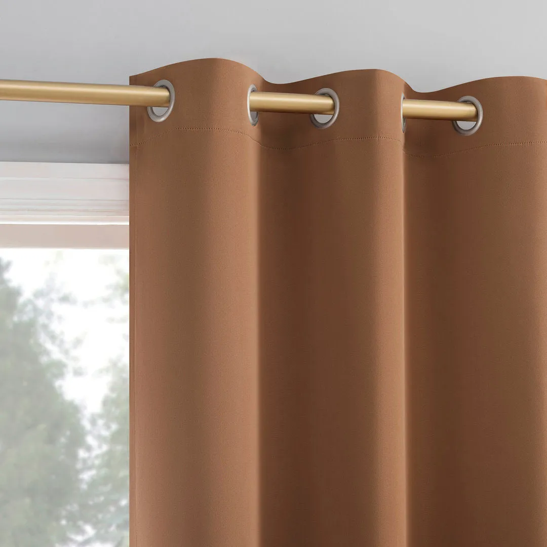 Wayfair Basics Blackout Grommet Curtain Panel Wayfair Basics® Curtain Color: Sunbaked Size per Panel: 54" W x 95" L