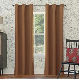 Wayfair Basics Blackout Grommet Curtain Panel Wayfair Basics® Curtain Color: Sunbaked Size per Panel: 54" W x 95" L