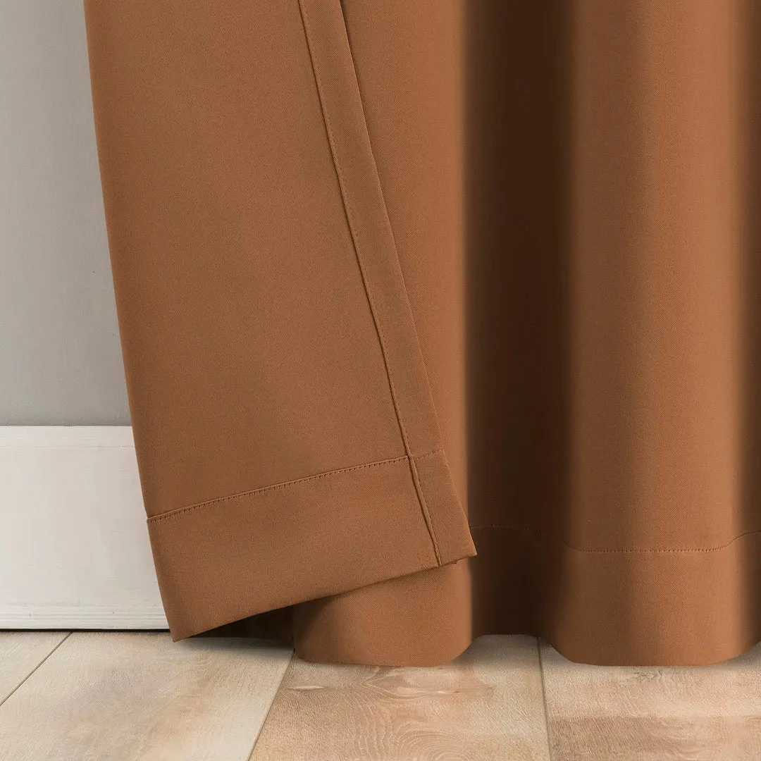 Wayfair Basics Blackout Grommet Curtain Panel Wayfair Basics® Curtain Color: Sunbaked Size per Panel: 54" W x 95" L