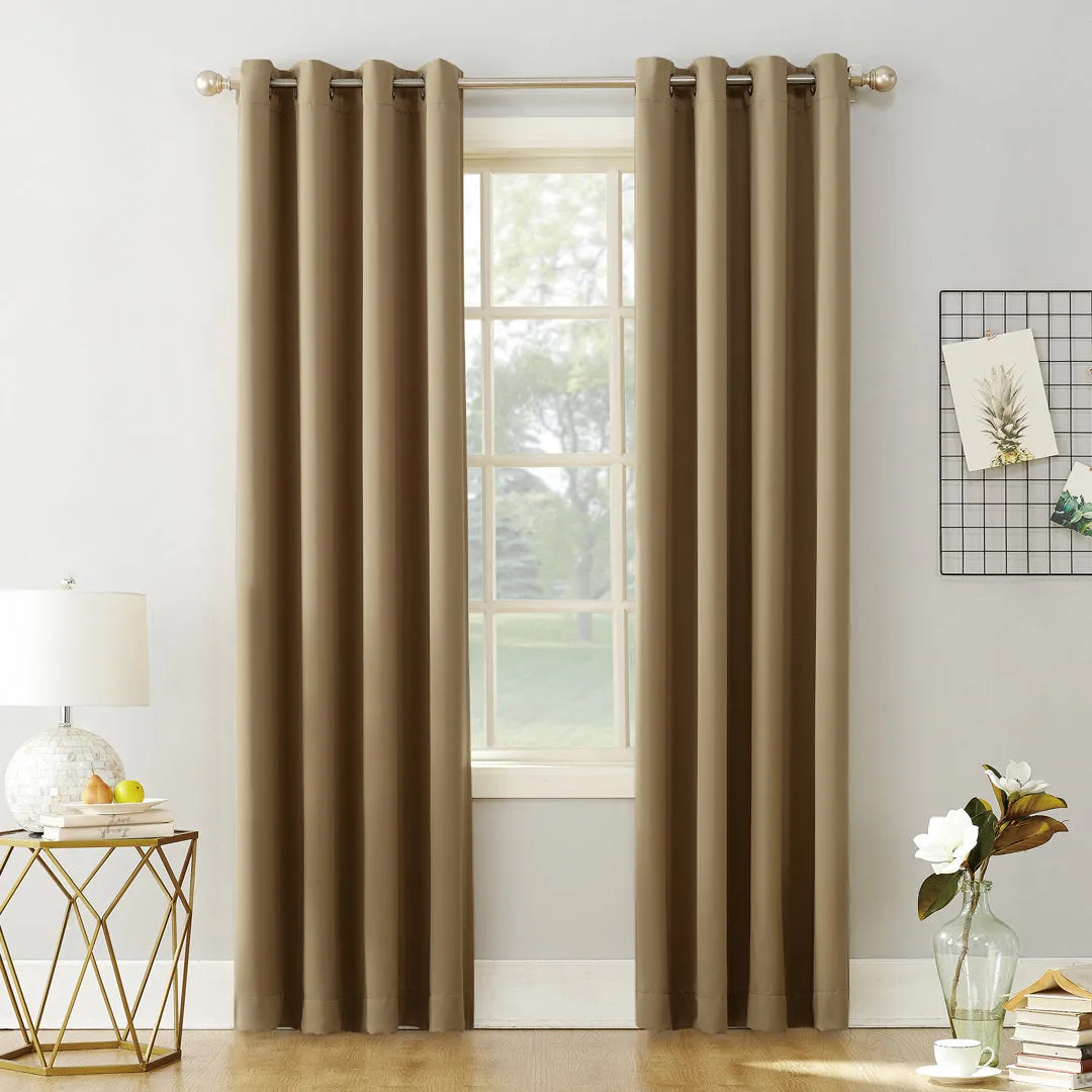 Wayfair Basics Blackout Grommet Curtain Panel Wayfair Basics® Curtain Color: Taupe Size per Panel: 54" W x 95" L