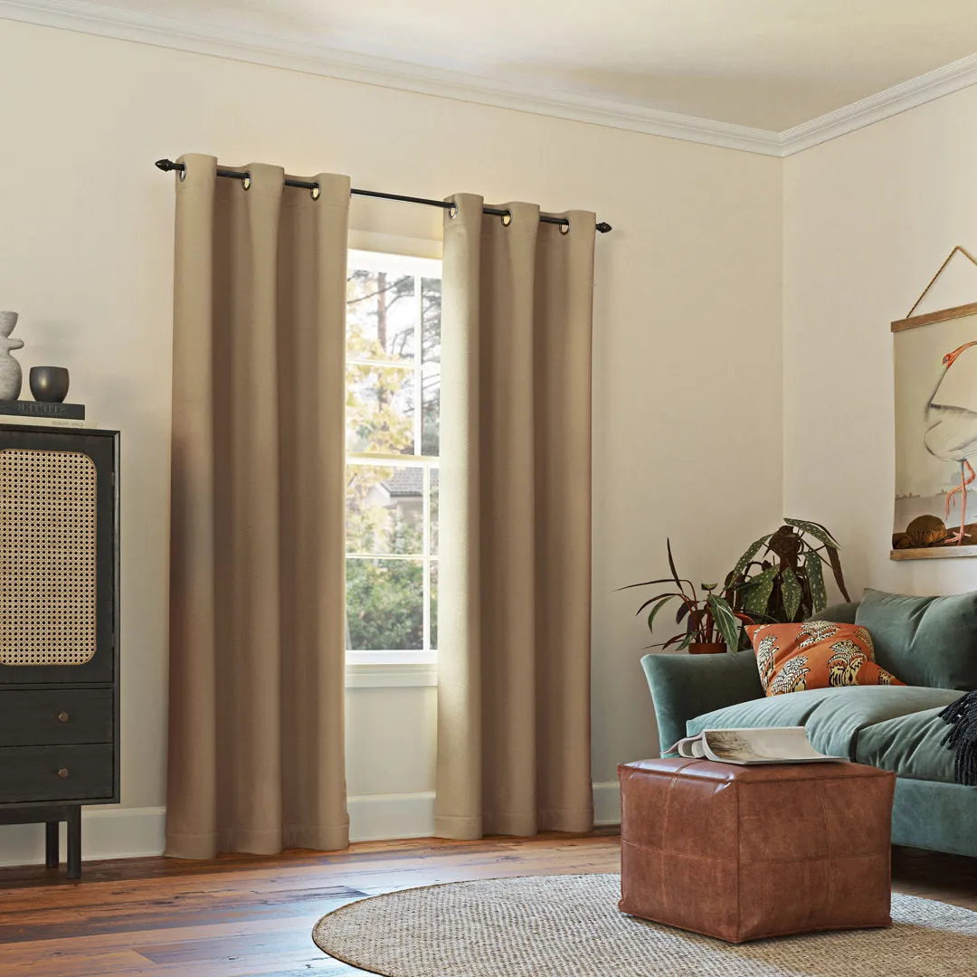 Wayfair Basics Blackout Grommet Curtain Panel Wayfair Basics® Curtain Color: Taupe Size per Panel: 54" W x 95" L