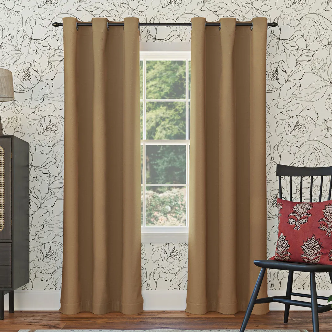 Wayfair Basics Blackout Grommet Curtain Panel Wayfair Basics® Curtain Color: Taupe Size per Panel: 54" W x 95" L