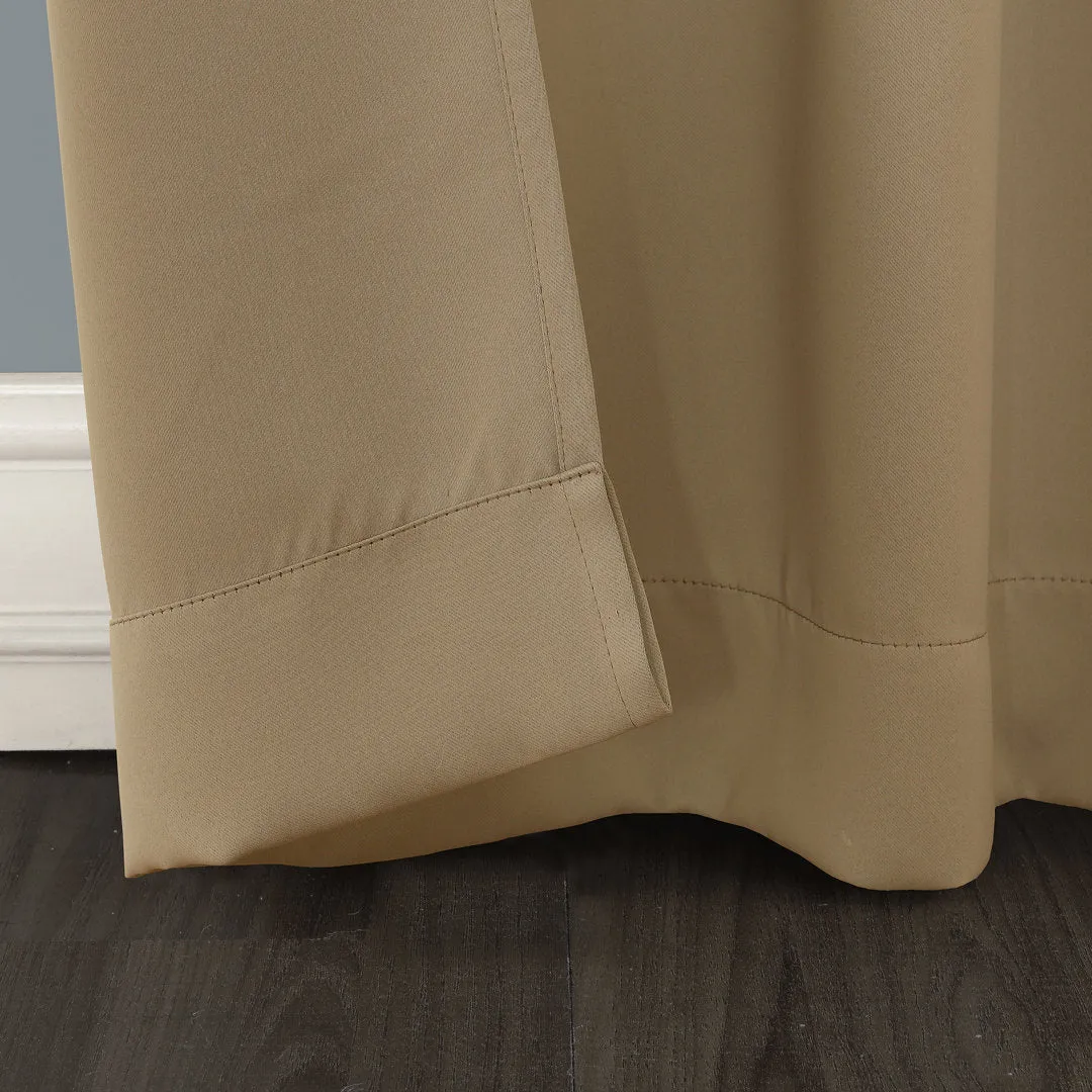 Wayfair Basics Blackout Grommet Curtain Panel Wayfair Basics® Curtain Color: Taupe Size per Panel: 54" W x 95" L