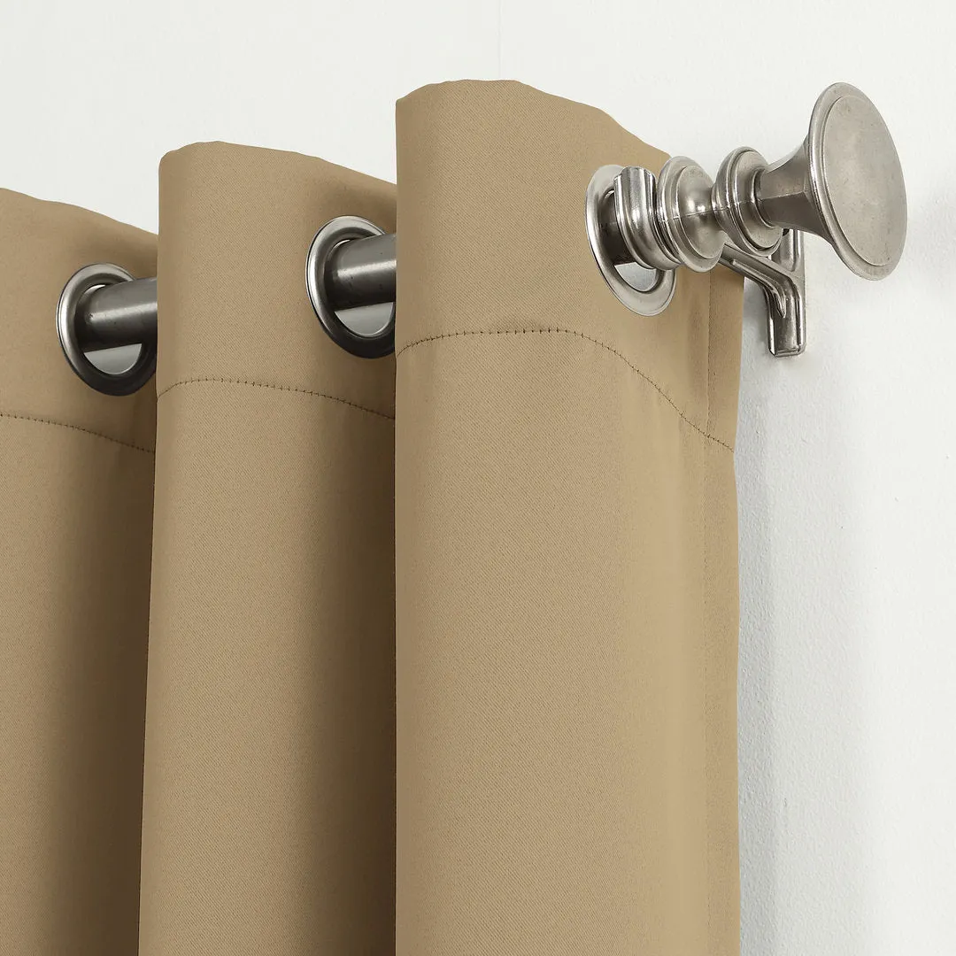Wayfair Basics Blackout Grommet Curtain Panel Wayfair Basics® Curtain Color: Taupe Size per Panel: 54" W x 95" L