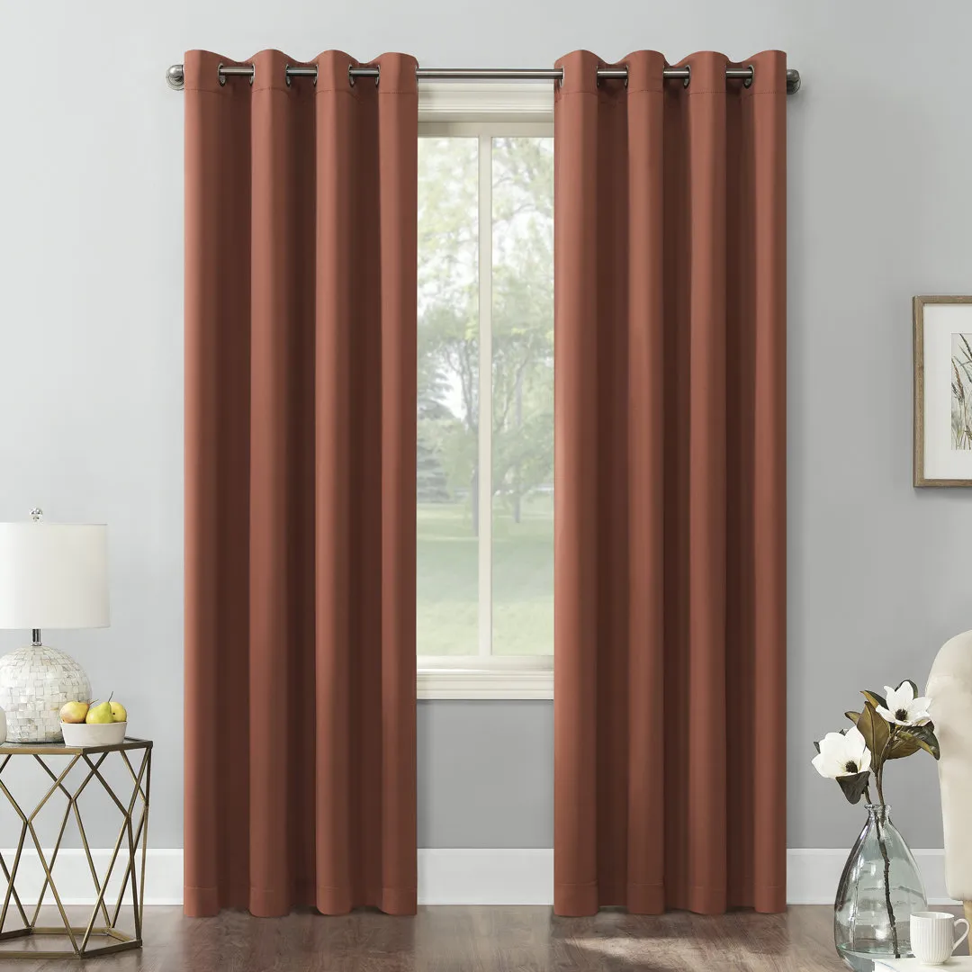 Wayfair Basics Blackout Grommet Curtain Panel Wayfair Basics® Curtain Color: Terracotta Red Size per Panel: 54" W x 63" L