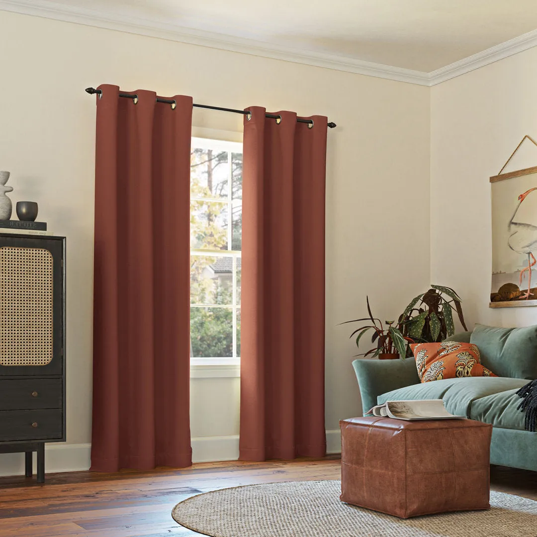 Wayfair Basics Blackout Grommet Curtain Panel Wayfair Basics® Curtain Color: Terracotta Red Size per Panel: 54" W x 63" L