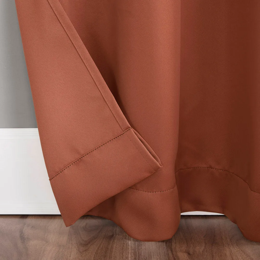 Wayfair Basics Blackout Grommet Curtain Panel Wayfair Basics® Curtain Color: Terracotta Red Size per Panel: 54" W x 63" L