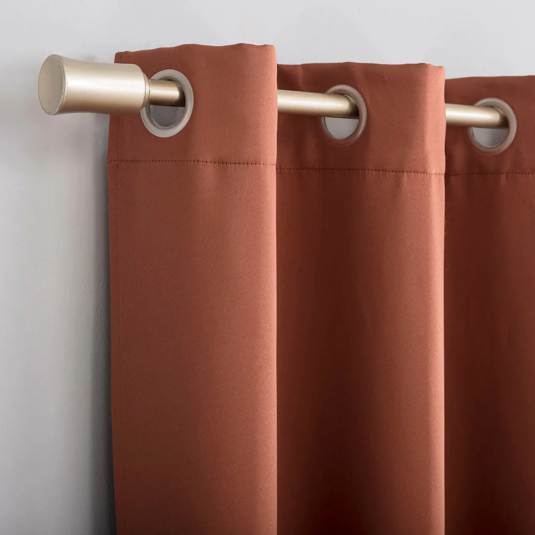 Wayfair Basics Blackout Grommet Curtain Panel Wayfair Basics® Curtain Color: Terracotta Red Size per Panel: 54" W x 63" L