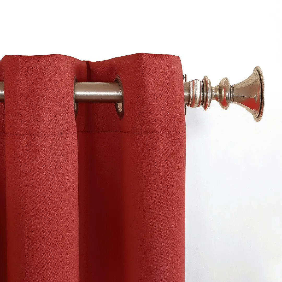Wayfair Basics Room Darkening Grommet Curtain Panel Wayfair Basics® Curtain Color: Brick Size per Panel: 40" W x 84" L