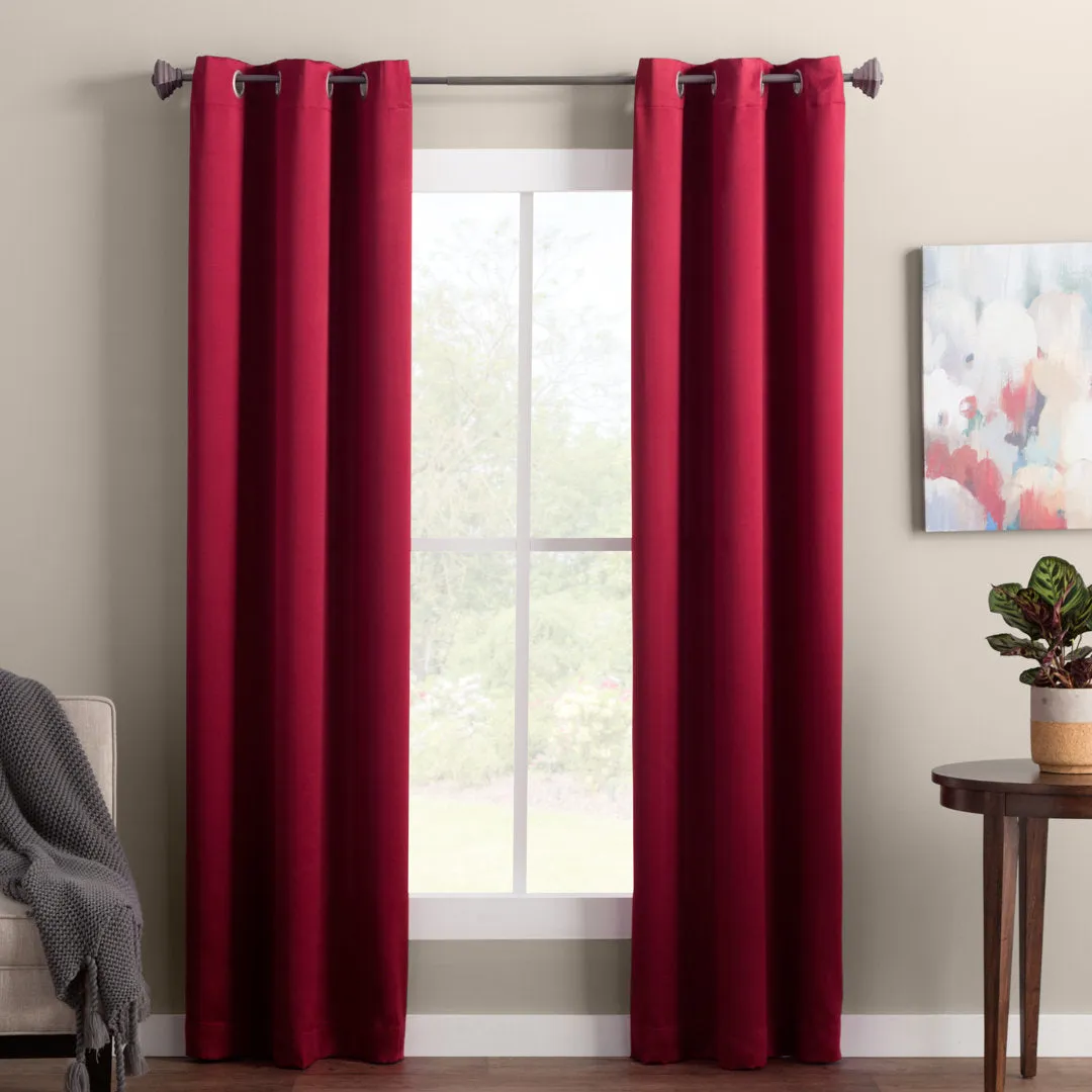 Wayfair Basics Room Darkening Grommet Curtain Panel Wayfair Basics® Curtain Color: Brick Size per Panel: 40" W x 84" L