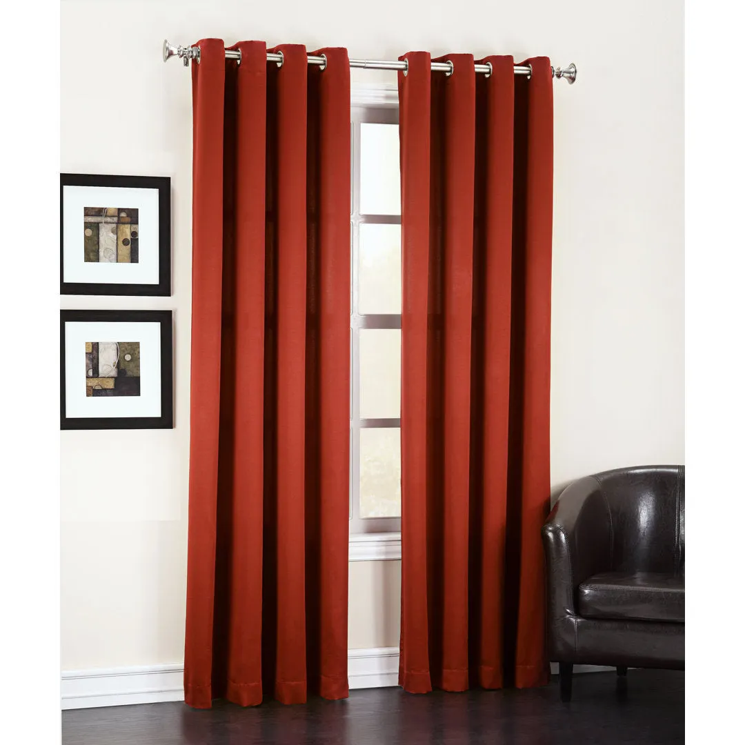 Wayfair Basics Room Darkening Grommet Curtain Panel Wayfair Basics® Curtain Color: Brick Size per Panel: 40" W x 84" L