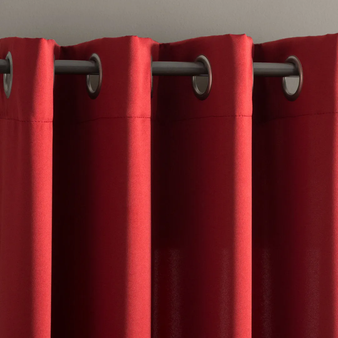 Wayfair Basics Room Darkening Grommet Curtain Panel Wayfair Basics® Curtain Color: Brick Size per Panel: 40" W x 84" L