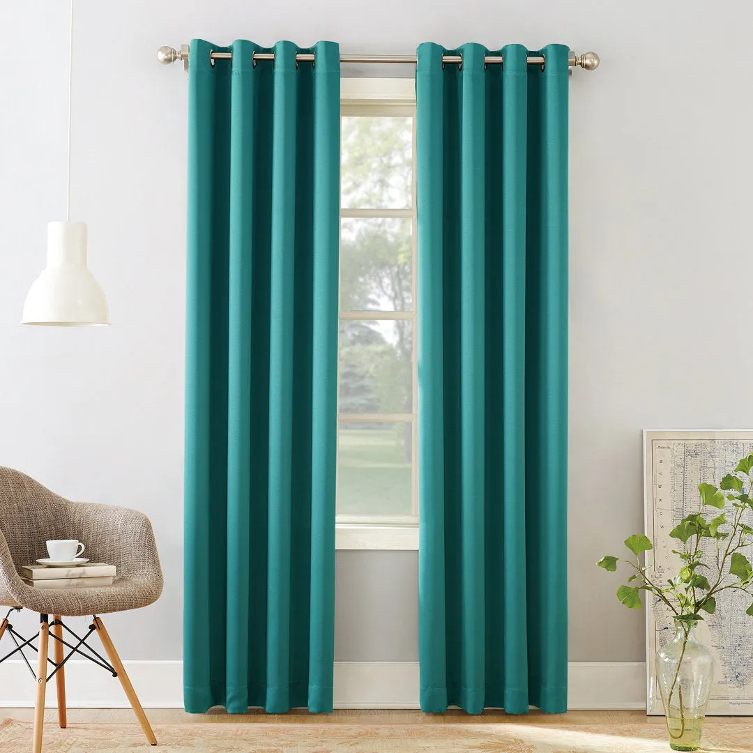 Wayfair Basics Room Darkening Grommet Curtain Panel Wayfair Basics® Curtain Color: Marine Size per Panel: 54" W x 63" L
