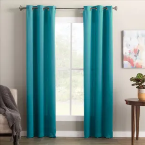 Wayfair Basics Room Darkening Grommet Curtain Panel Wayfair Basics® Curtain Color: Marine Size per Panel: 54" W x 63" L