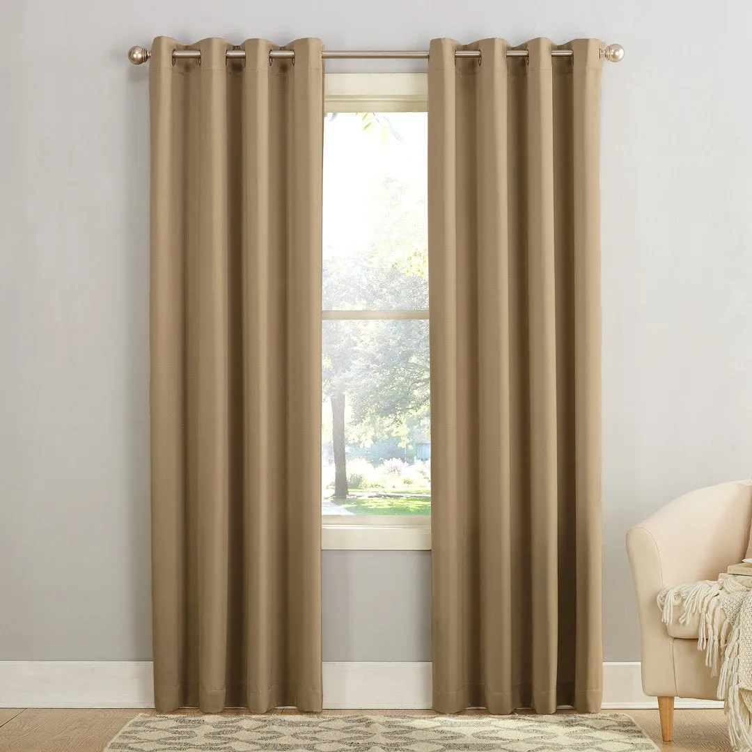 Wayfair Basics Room Darkening Grommet Curtain Panel Wayfair Basics® Curtain Color: Taupe Size per Panel: 54" W x 84" L