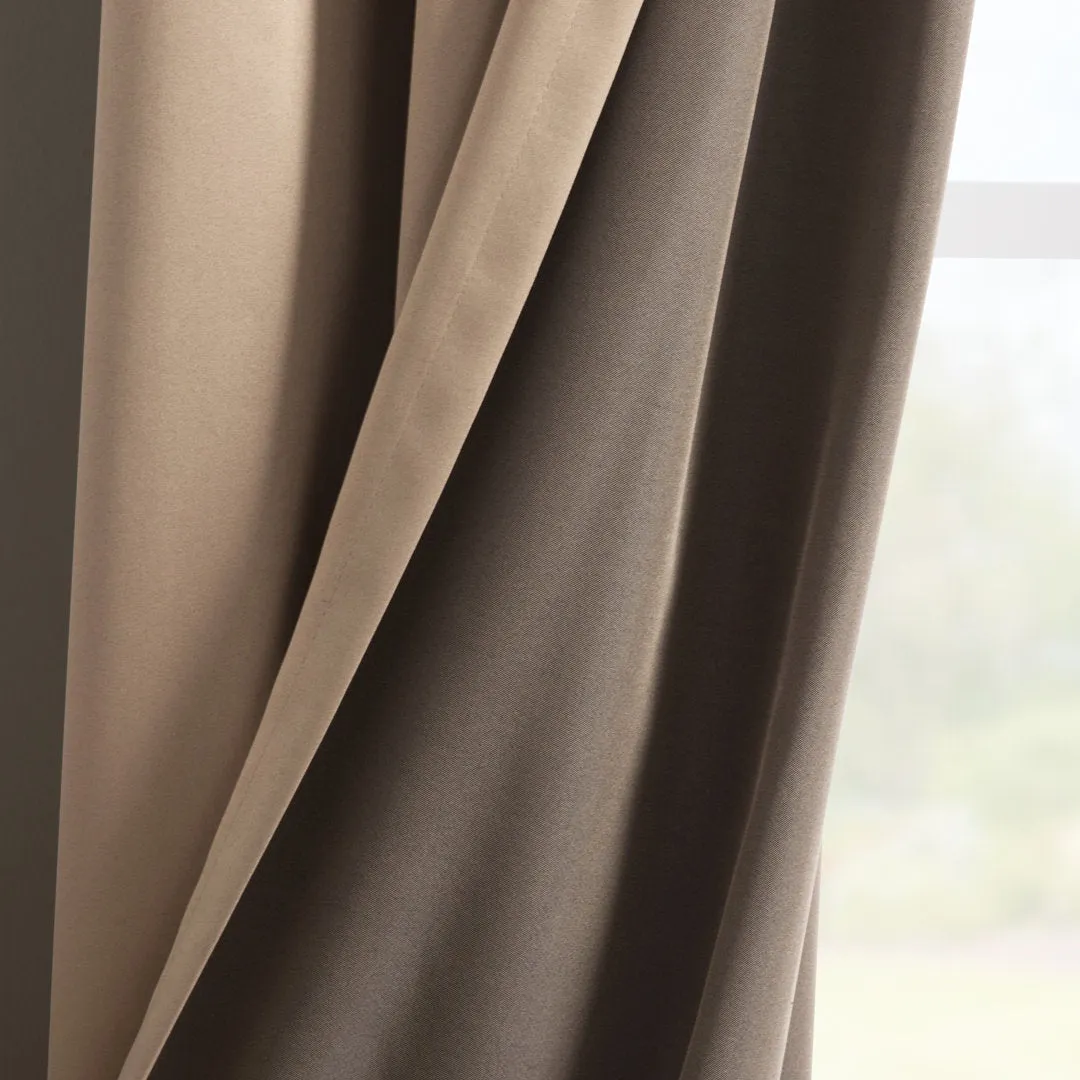 Wayfair Basics Room Darkening Grommet Curtain Panel Wayfair Basics® Curtain Color: Taupe Size per Panel: 54" W x 84" L