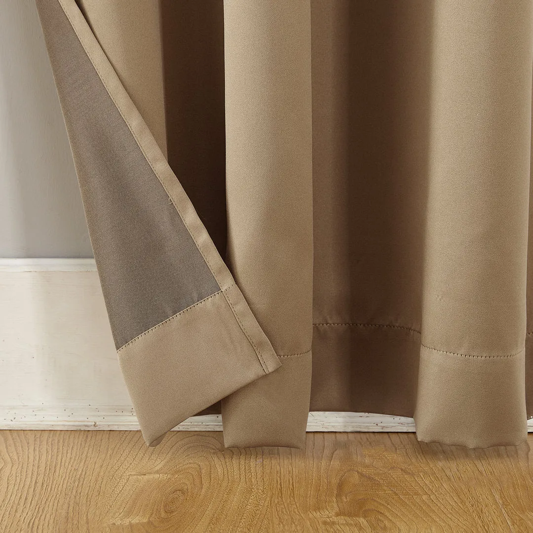 Wayfair Basics Room Darkening Grommet Curtain Panel Wayfair Basics® Curtain Color: Taupe Size per Panel: 54" W x 84" L