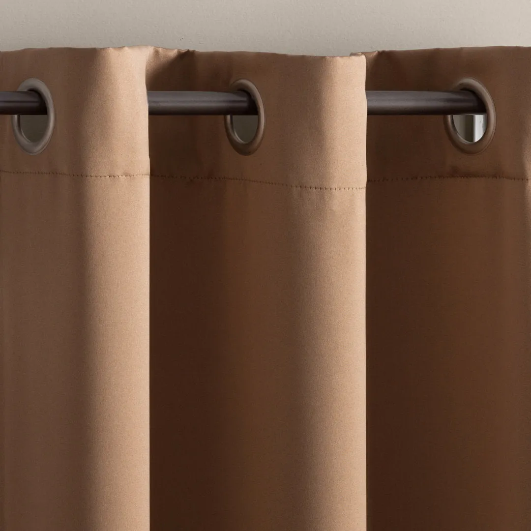 Wayfair Basics Room Darkening Grommet Curtain Panel Wayfair Basics® Curtain Color: Taupe Size per Panel: 54" W x 84" L