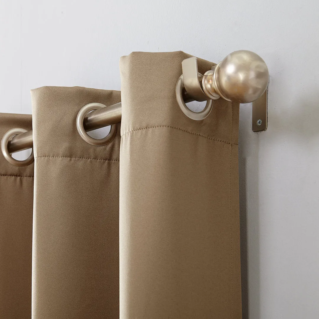 Wayfair Basics Room Darkening Grommet Curtain Panel Wayfair Basics® Curtain Color: Taupe Size per Panel: 54" W x 84" L