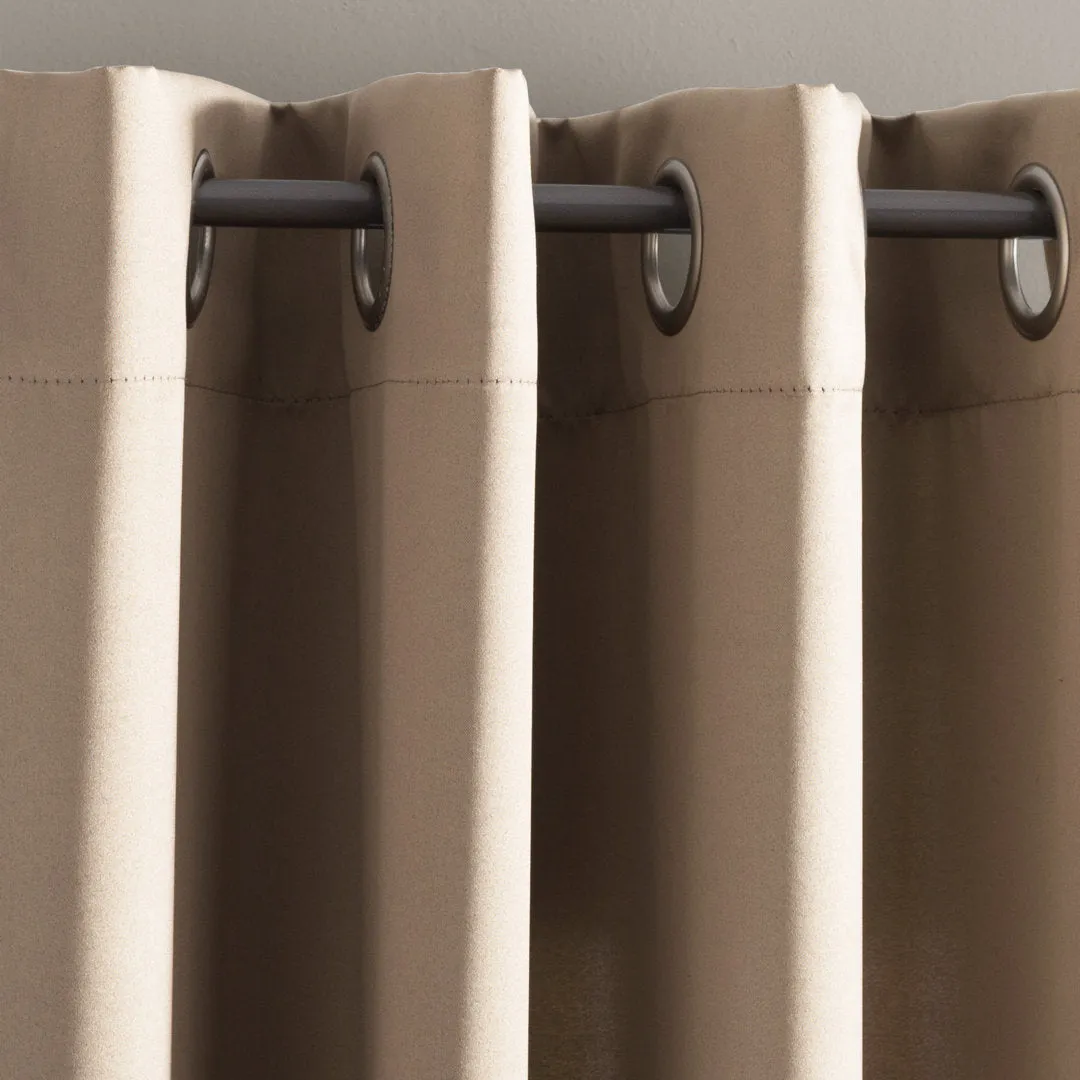 Wayfair Basics Room Darkening Grommet Curtain Panel Wayfair Basics® Curtain Color: Taupe Size per Panel: 54" W x 84" L