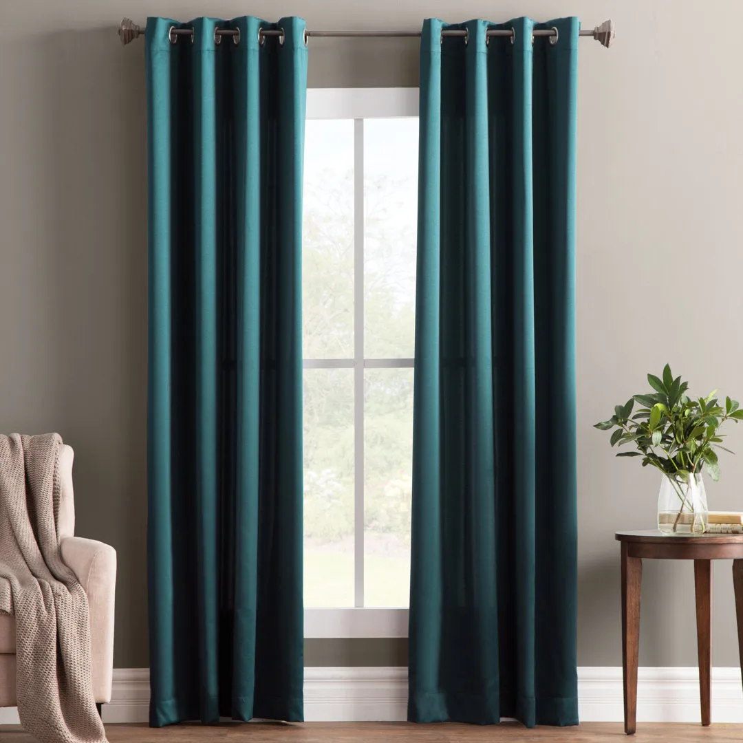 Wayfair Basics Room Darkening Grommet Curtain Panel Wayfair Basics® Curtain Color: Teal Size per Panel: 40" W x 63" L
