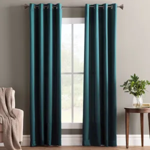 Wayfair Basics Room Darkening Grommet Curtain Panel Wayfair Basics® Curtain Color: Teal Size per Panel: 40" W x 63" L