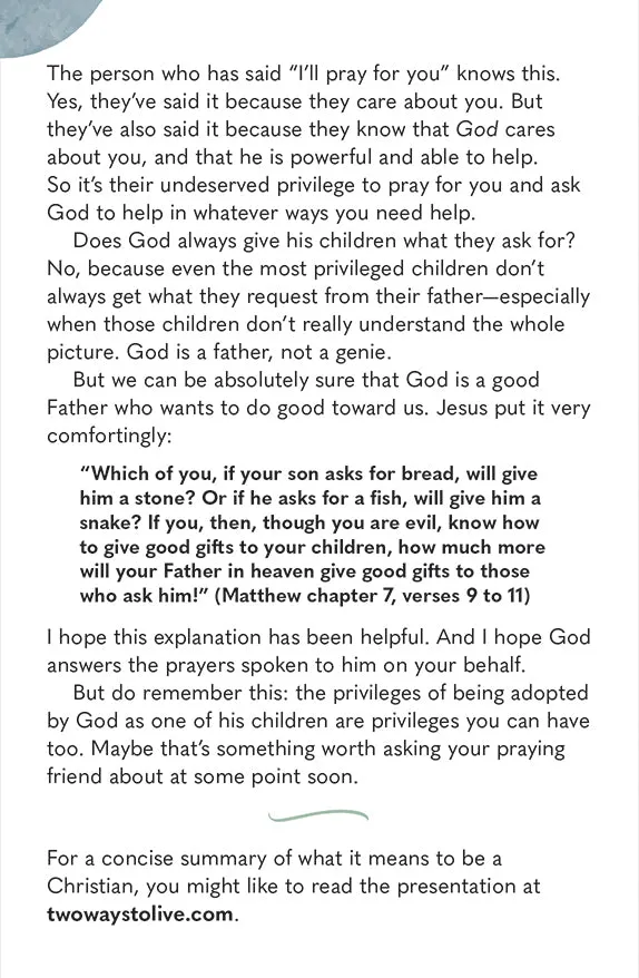 What I mean when I say “I'll pray for you”