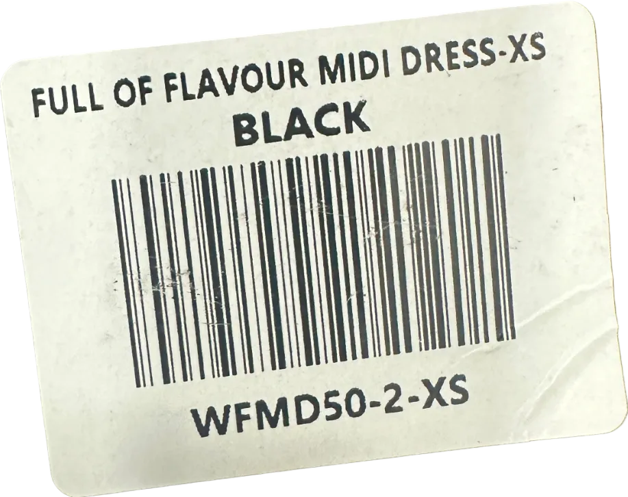 White Fox Black Full Of Flavour Midi Dress XS