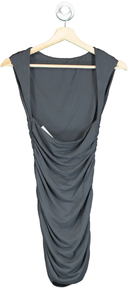 WHITE FOX Grey Sleeveless Ruched Dress XXS