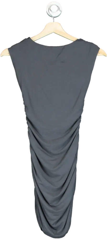 WHITE FOX Grey Sleeveless Ruched Dress XXS