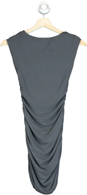 WHITE FOX Grey Sleeveless Ruched Dress XXS