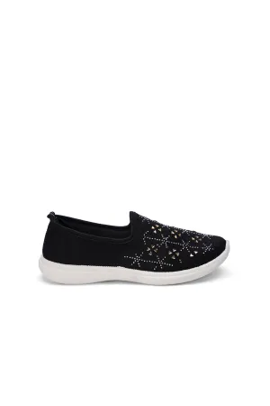 Women's Fancy Black Canvas Shoes