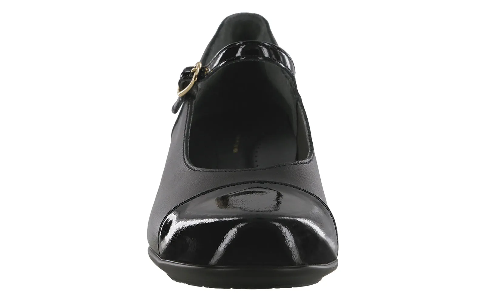 Women's Isabel Mary Jane Heel in Black / Black Patent