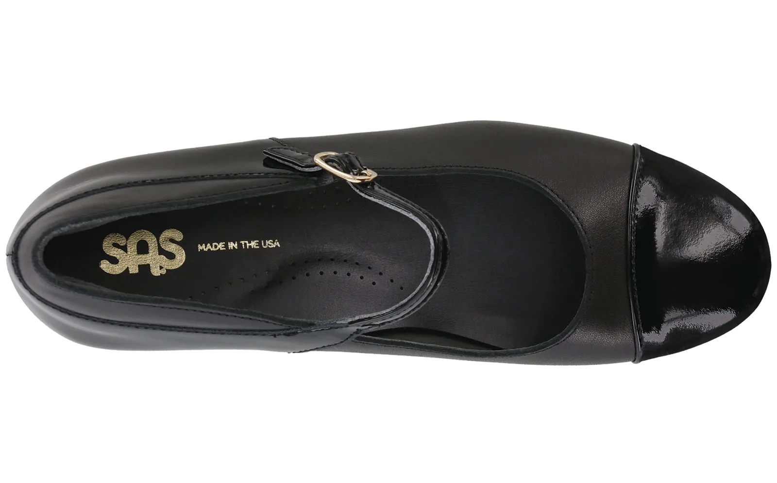 Women's Isabel Mary Jane Heel in Black / Black Patent