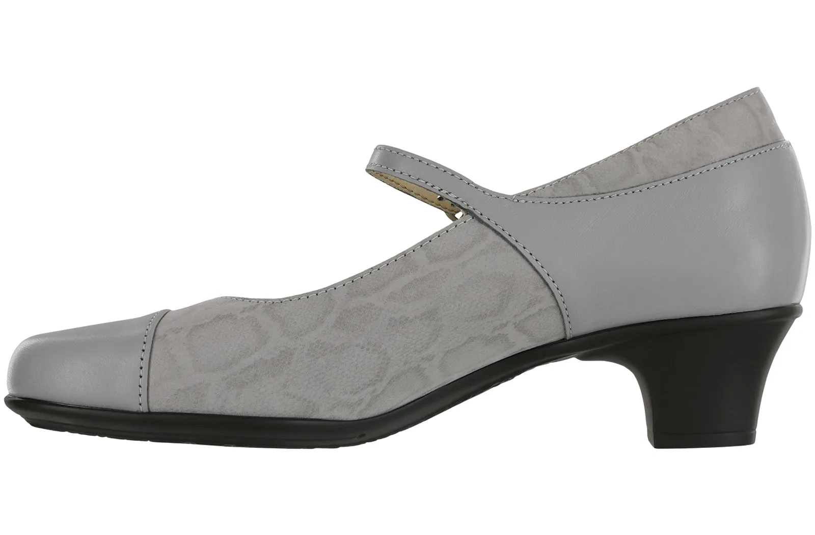 Women's Isabel Mary Jane Heel in Grigio / Snake