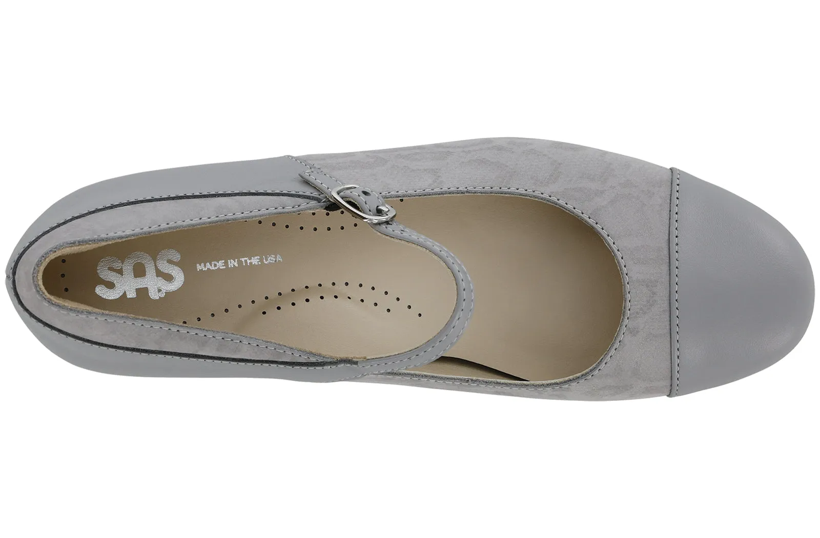 Women's Isabel Mary Jane Heel in Grigio / Snake