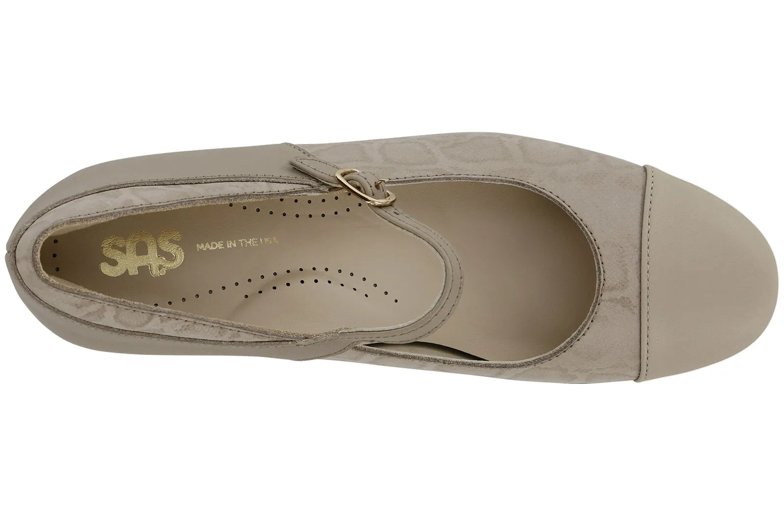 Women's Isabel Mary Jane Heel in Taupe / Snake