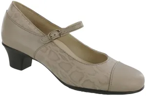 Women's Isabel Mary Jane Heel in Taupe / Snake