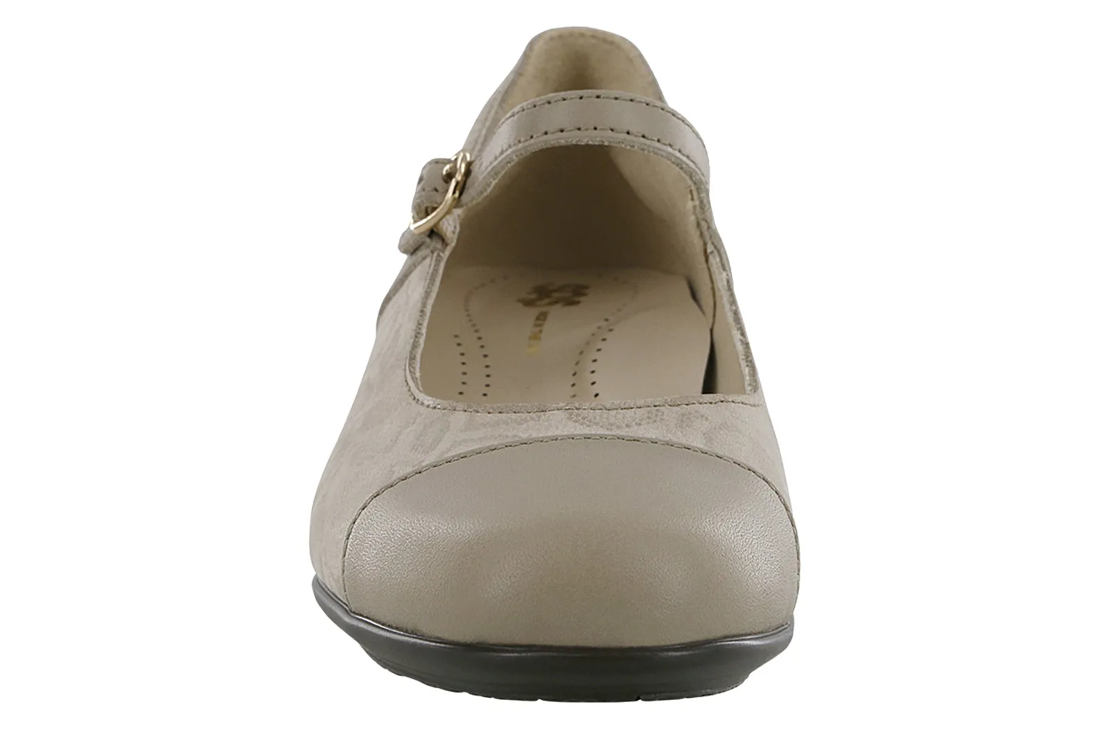 Women's Isabel Mary Jane Heel in Taupe / Snake