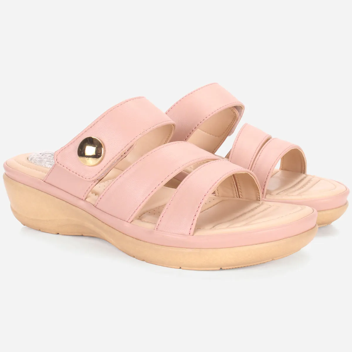 Womens "DIANA" Comfy Everyday Casual Wedge Slippers
