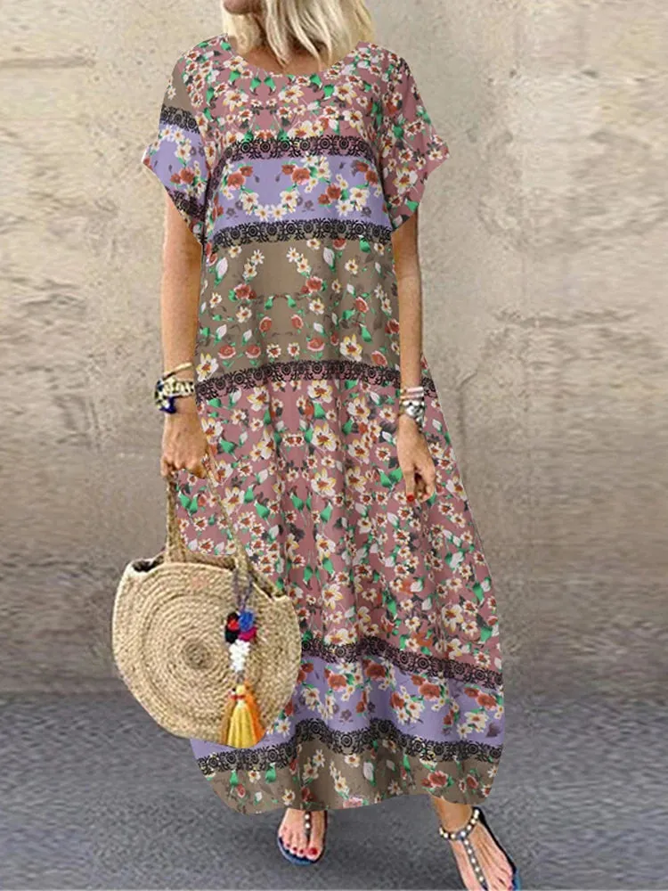 ZANZEA Women's Vintage Printed Sundress