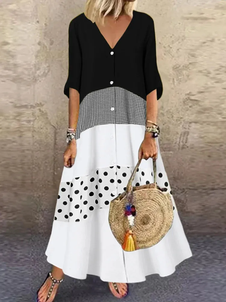 ZANZEA Women's Vintage Printed Sundress